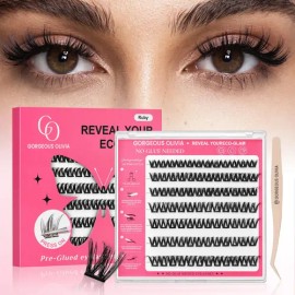 Gorgeous Olivia 88 Pestañas Postizas Kit Completo Rosa Chicle Rubí/d