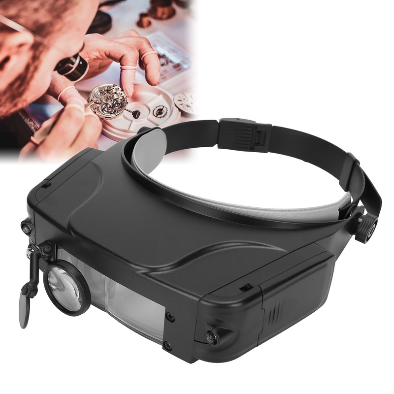 1.5X 3X 9.5X 11X Head Wearing Magnifier Multi Functional LED