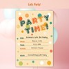 WENFLY Party Time Invitations for All Occasions, Banana Mania Polka
