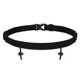 WHIPPY Triathlon Start Number Band 6 Gel Holders Running Belt Triathlon Race Belt Adjustable Running Race Number Belts for Jogging Marathon Cycling, Black 37.40"