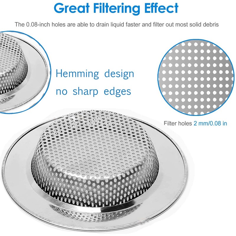 Yizhet Pack of 2 Sink Strainer, Drain Strainer, Kitchen Shower