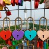 Namsan Tower Love Heart Lock - Anniversary & Proposal Couple Key Gift Violet / 1pc 2ea