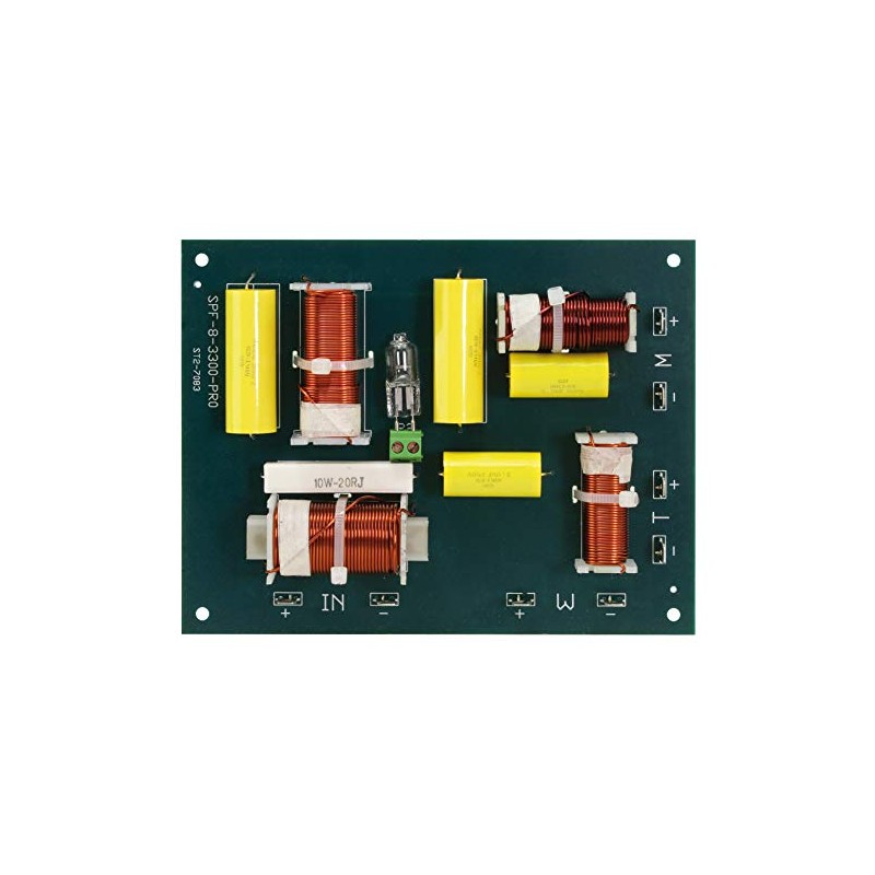 3-way crossover, 400 watts, 12dB, 8 ohms