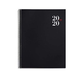 Miquelrius 25025 – Agenda 2020, Week View Vertical (210 x 270 mm), Tabletop, City Black, Spanish