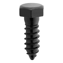 National Hardware N800-123 Lag Screw Used to Install National Hardware's Outdoor Reinforcement Hardware Collections on Pergolas, Gazebos, Garden Arches, Raised Garden Beds, 1/2" x 1 1/2", Black,12