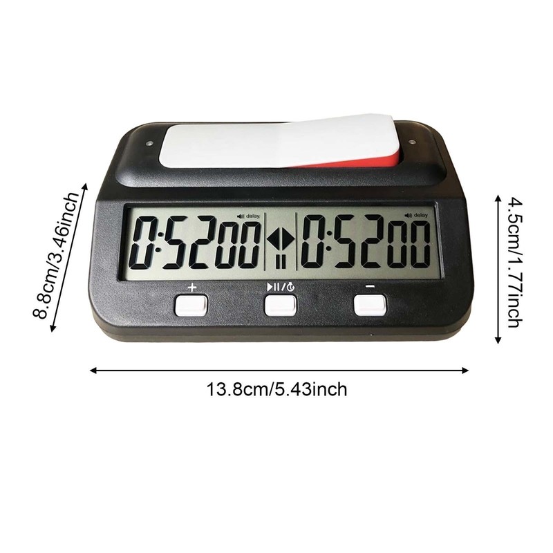 Frediuo International Chess Timer Clock, Digital Chess Clock, Compact Portable