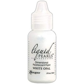 Liquid Pearls Dimensional Pearlescent Paint .5oz-White Opal Fabric
