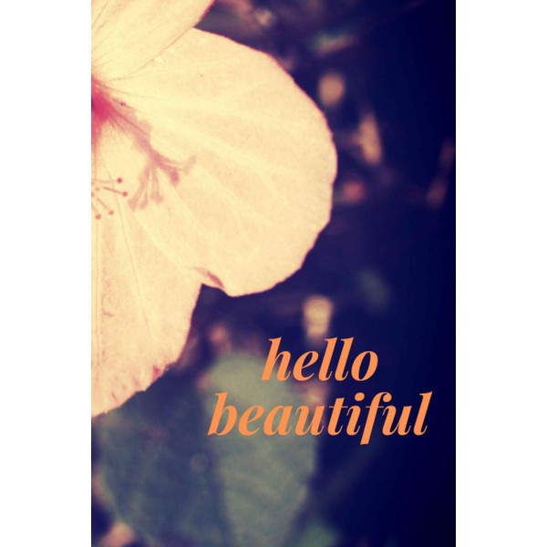 hello beautiful: Lined Notebook