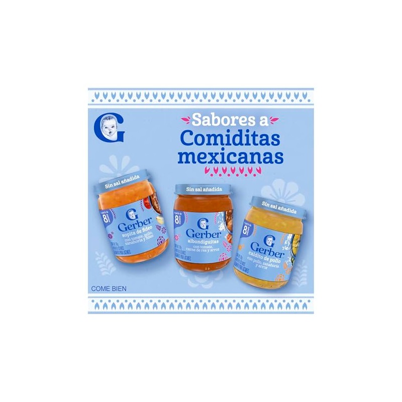 Gerber Papillas Etapa 3 Picadillo, Paquete de 12 Frascos de