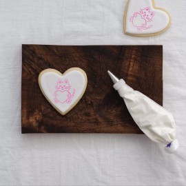 Stencil Revolution Heart Cat Cookie Stencil - Durable & Reusable Mylar Stencils