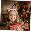 FOMIYES Christmas Reindeer Antlers Headband Plush Holiday Hair Hoop for