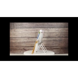 Ebros Gift 5 Pairs Of Max Hoffman Circles Art Rug Frank Wright Ridged Wooden Chopsticks Set