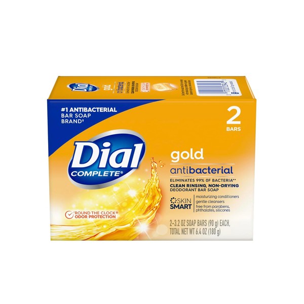 Dial Gold Antibacterial Deodorant Soap, 2 Pack, Total Net Wt
