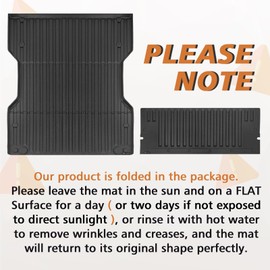 TripleAliners Truck Bed Mat & Tailgate Mat Compatible with 2024 Toyota Tacoma 6FT Bed Mat Tailgate Protector 2PCS Set All-Weather TPE Truck Bed Liner Pickup Truck Accessories(6FT Bed Mat+Tailgate Mat)