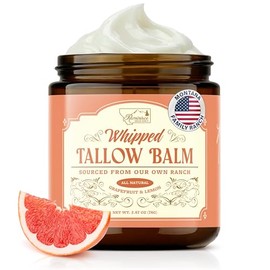 Sarga de ternera para la piel, sebo y bálsamo de miel para la cara, hidratante facial hidratante para piel seca, hidratante facial para el envejecimiento, pomelo y limón, 2.67 onzas