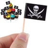 Toothpick with Pirate Flag, Flag Skewers Pirate, Pirate Cocktail Stick