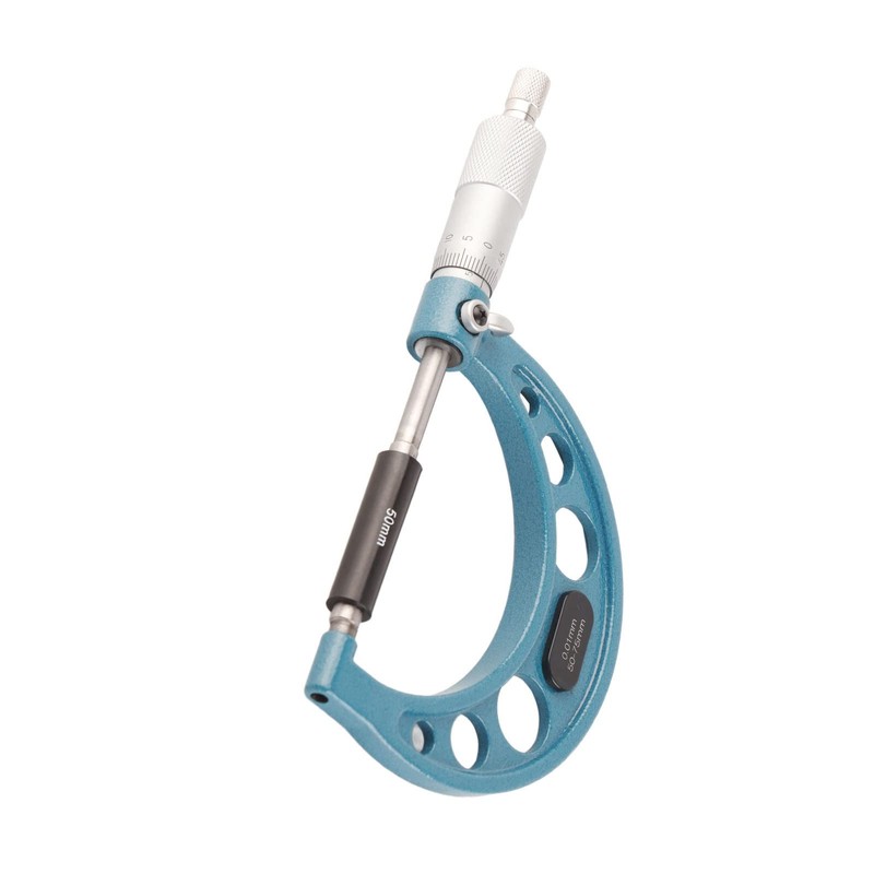 Micrometer Gauge, External Micrometer 0.01 mm with Wrench, Stainless Steel