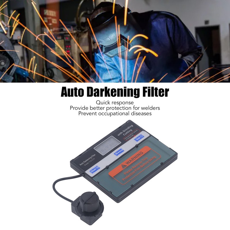 Auto Darkening Welding Lens Stepless Dimming Large Vision Sensitive Welding