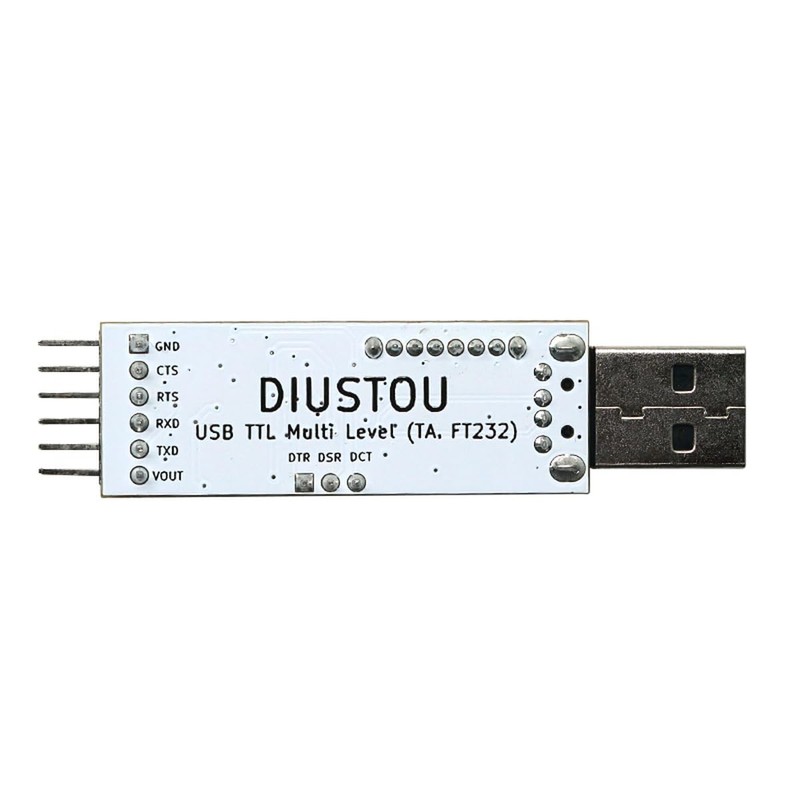diustou USB to TTL Serial Module, Multi-Level Version, Support 5V/3.3V/2.5V/1.8V