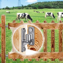 Insaga 304 Stainless Steel Gate Hinges Heavy Duty 600LB Capacity, 5/8'' Non-Welded One-Piece Design, Wall Mount Hinges for Farm Gates & Wooden Fences, 4Pack