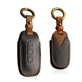 HIBEYO Intelligent Car Key Case Fits Nissan Leather Protective Case Key Cover for Nissan Qashqai Altima Teana 2022 2023 Shell Jacket Protector Key Casing Accessory B Black