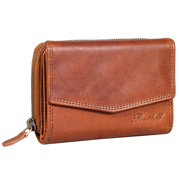 Benthill Women's Leather Wallet - Genuine Leather Purse - Vintage