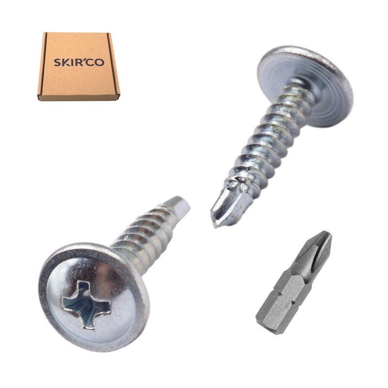 SKIR'CO (50 pcs) Zinc Plated Self-Drilling Screws 3.9 x 19