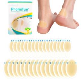 Promifun Blister Bandages Blister Pads - 32 ct Blister Cushions - Water Resistant Hydrocolloid Bandages for Foot, Toe, Heel - Gel Blister Bandage for Prevention & Recovery, Variety Pack