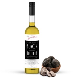 Chef Jean Pierre's Black Truffle Olive Oil - Naturally Infused, 200ml (7oz) Glass Bottle - Elevate Your Dishes with a Burst of Flavorful Sophistication
