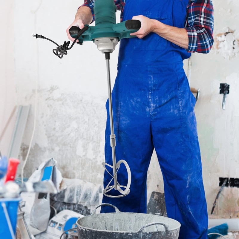 2100W Handheld Electric Concrete Mixer, Portable Mud Mixer for Mixing