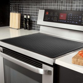 ANOTION 28"x20" Silicone Stove Top Cover Mat – Heat Resistant Protector for Electric Glass Cooktops, RV Stovetop Mat,  Dish Drying Mat for Kitchen