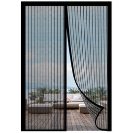 LIAMST Magnetic Screen Door Fit Door Size 62 x 80 Inch, Magnetic Screen Door for French & Sliding Doors, Large Pet & Kids. Heavy Duty Mesh. Self Closing Continuous Magnetic Seal.