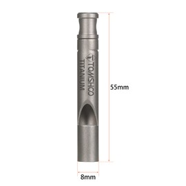 Light Titanium Emergency Whistle with Cord Outdoor Survival Camping Hiking Exploring