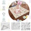 FJTP Luxury Plush Easter Blanket Cute Bunny Easter Egg Flower
