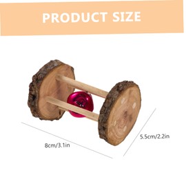 Kichvoe Hamster Chew Bell Roller Horizontal Bar for Dental Playtime for Small Pets