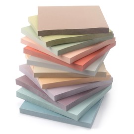 Sticky Notes 3x3 Inch, 12 Pack, 12 Assorted Vintage Color Self-Stick Notes Pads, 50 Sheets/Pad, Perfect for Office, School, and Home Organization