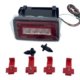 3-In-1 LED Rear Bumper Fog Light StopTail Third Brake Lamp Backup Reverse Running Light Kit 2011-up Subaru WRX STI XV Impreza Crosstrek (Includes Wire Harness & Mounting Bracket) (Smoked Lens)