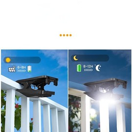 YZYOE 2 Pack LED Outdoor Solar Mini Clip Lights, Portable Lighting with Motion Sensor, Waterproof Solar Powered Courtyard Decorative Light,3 Modes Path Lamp.