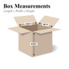 Partners Brand P121212 Corrugated Boxes, 12"L x 12"W x 12"H,