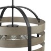 Globe Electric 60803 Maddox 3-Light Chandelier, Matte Black, Faux Wood