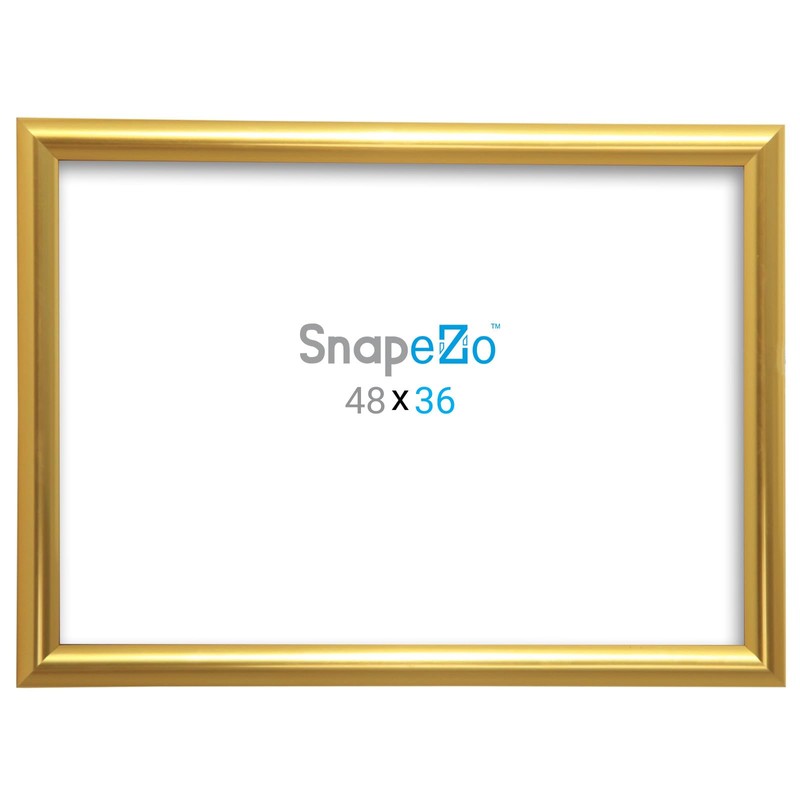 SnapeZo Gold Effect 36x48 Poster Frame, Front-Loading, Wall Mount, Aluminum