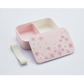 Skater NLP5-A Painted 1-Tier Lunch Box, 16.9 fl oz (500 ml), Inner Core and Belt Included, Cherry Blossom, Made in Japan