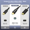 8k Micro HDMI to HDMI Cable 3.3FT, 8K@60hz, 4K@120hz, Micro