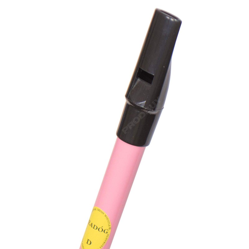 Pink Feadog Brass D Irish Tin Whistle