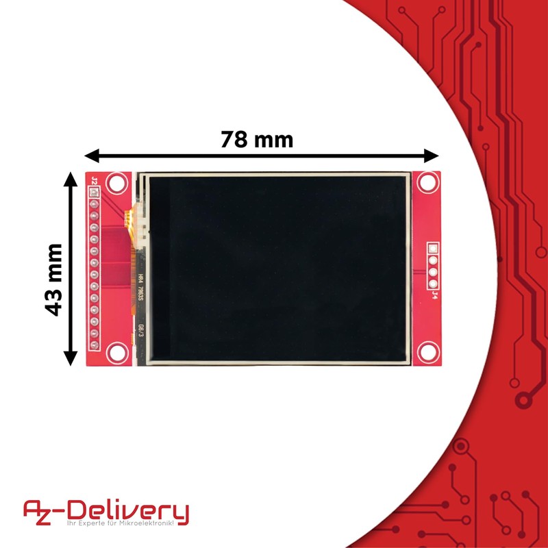 AZDelivery 1 x 2.4 Inch LCD TFT Touch Display -