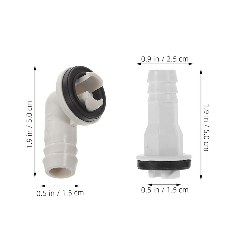 KOMBIUDA 6pcs Drain Hose Connector Kit Elbow Adapter for Air