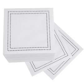 50 Pack White Cocktail Napkins Disposable - Linen Feel 5x5 Inch Premium Dessert Napkins for Weddings, Parties, Birthdays, Anniversary, Suitable for Restaurants, Bars, Reception, Home Events