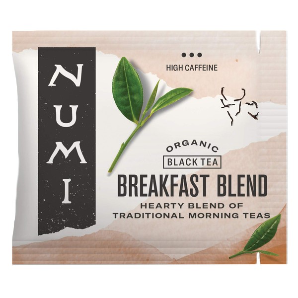 Numi Organic Breakfast Blend Tea, 100 Tea Bags, Assam, Ceylon & Darjeeling Black Teas, Caffeinated