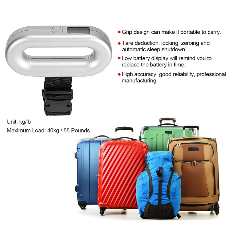 Digital LCD Weigher, Luggage Scale, Professional for Home Traveler