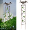 SUNNYPARK Antique Garden Iron Trellis with Decorative Hummingbirds Detachable Bird